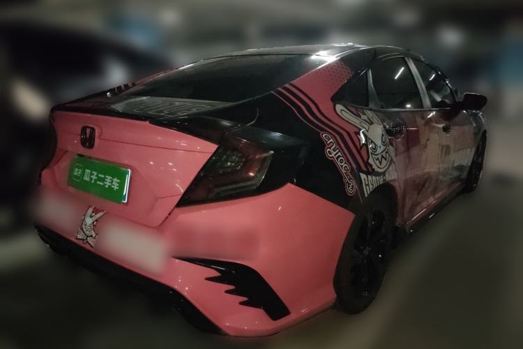 Used Honda Civic 2019 220TURBO CVT Dynamic Edition China V Emission Standard Rear Right 45 Deg