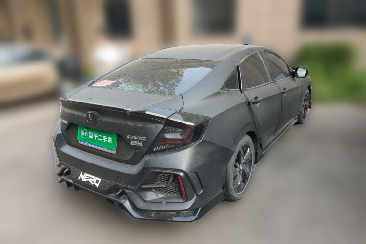 Used Honda Civic 2019 220TURBO CVT Dynamic Edition China V Emission Standard Rear Right 45 Deg