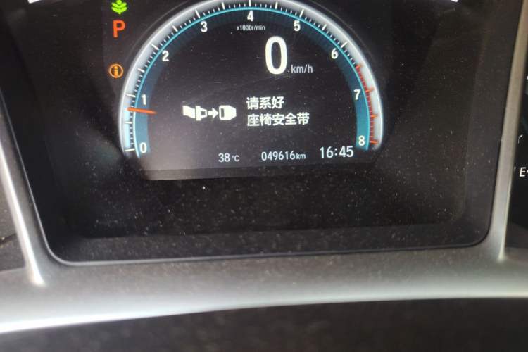 Used Honda Civic 2019 220TURBO CVT Power Edition China VI Emission Standard Odometer Close Up