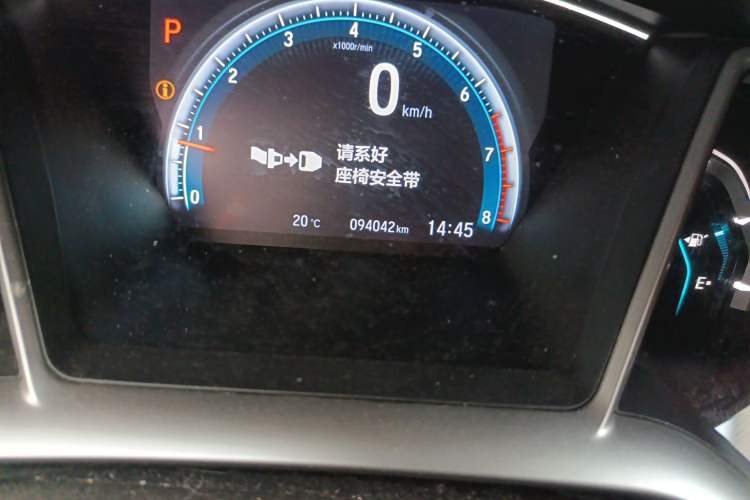 Used Honda Civic 2019 220TURBO CVT Dynamic Edition China VI Odometer Close Up