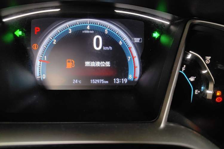 Used Honda Civic 2019 220TURBO CVT Dynamic Edition China V Odometer Close Up