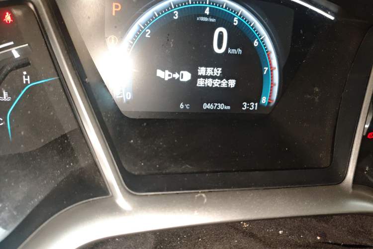 Used Honda Civic 2019 220TURBO CVT Dynamic Edition China VI Odometer Close Up