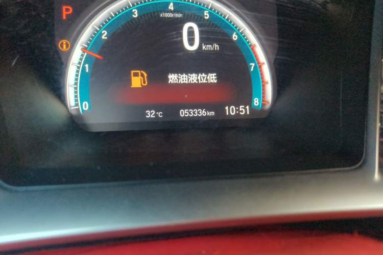 Used Honda Civic 2019 220TURBO CVT Dynamic Edition China VI Odometer Close Up
