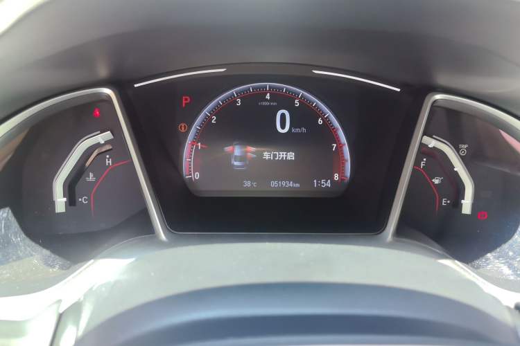 Used Honda Civic 2019 220TURBO CVT Dynamic Edition China VI Emission Standard Odometer Close Up
