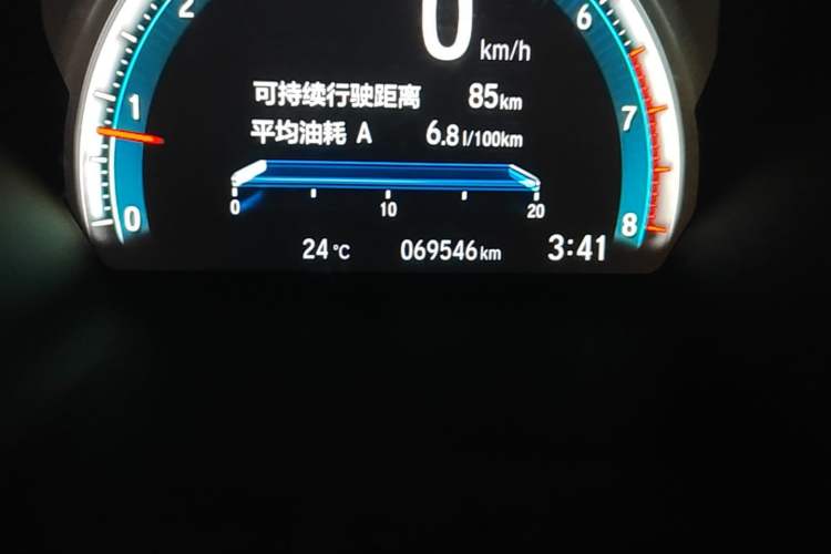 Used Honda Civic 2019 220TURBO CVT Dynamic Edition China VI Odometer Close Up