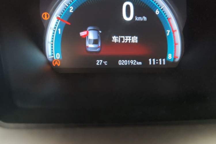 Used Honda Civic 2019 220TURBO CVT Dynamic Edition China V Odometer Close Up