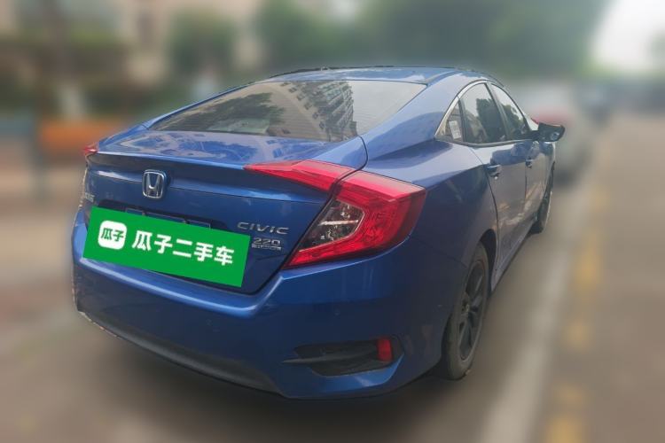 Used Honda Civic 2019 220TURBO CVT Dynamic Edition China VI Rear Right 45 Deg