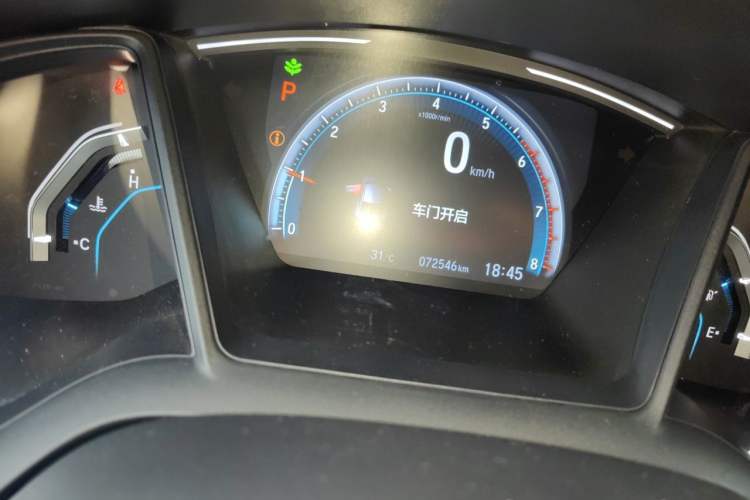 Used Honda Civic 2019 180TURBO CVT Shangqing Edition China VI Odometer Close Up