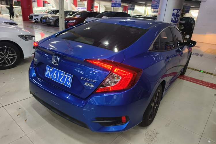 Used Honda Civic 2019 220TURBO CVT Dynamic Edition China VI Rear Right 45 Deg