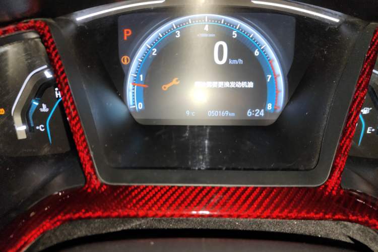 Used Honda Civic 2019 220TURBO CVT Dynamic Edition China VI Odometer Close Up
