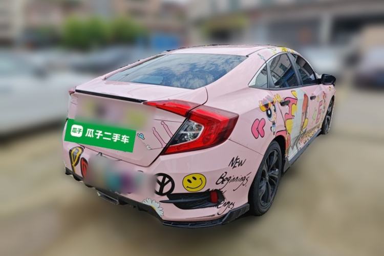 Used Honda Civic 2019 220TURBO CVT Dynamic Edition China VI Emission Standard Rear Right 45 Deg