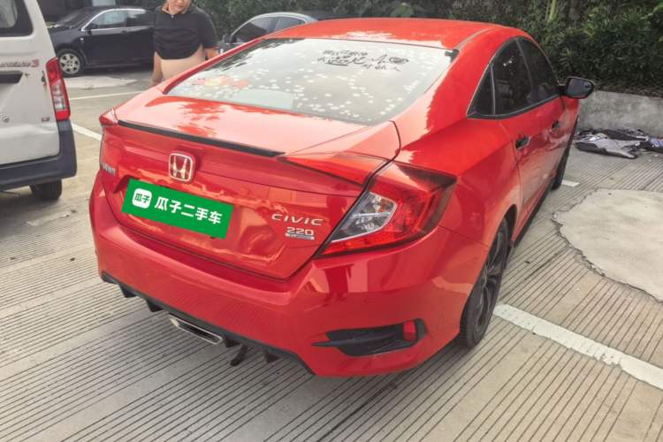 Used Honda Civic 2019 220TURBO CVT Dynamic Edition China V Emission Standard Rear Right 45 Deg