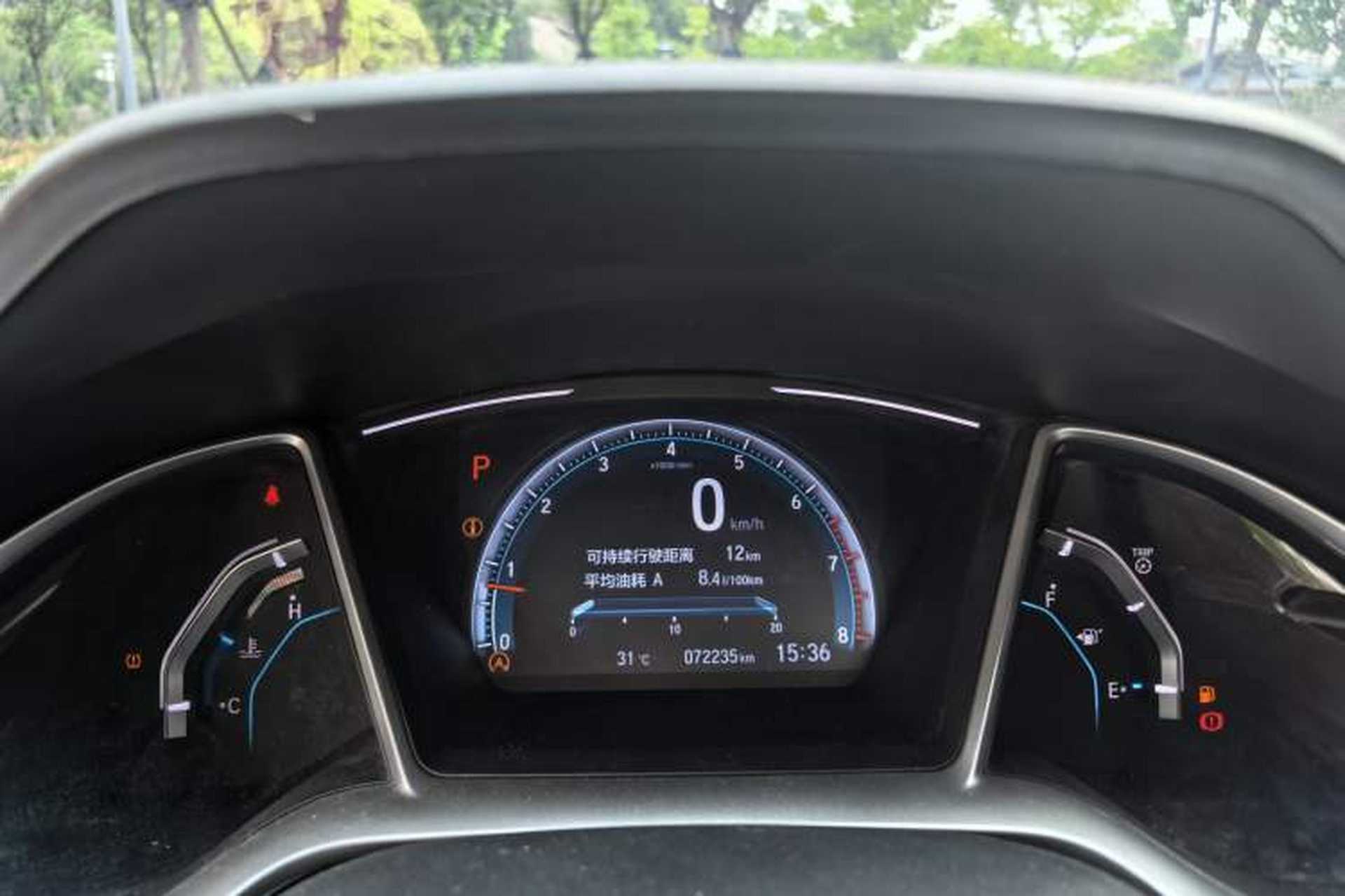 Used Honda Civic 2019 220TURBO CVT Dynamic Edition China VI Odometer Close Up