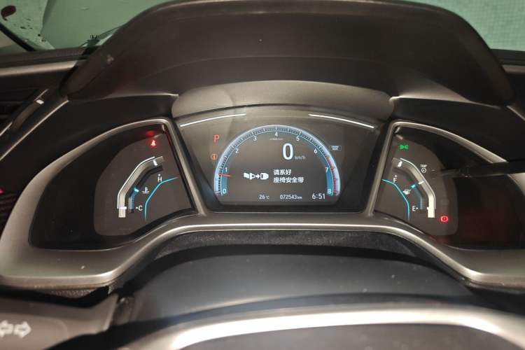 Used Honda Civic 2019 220TURBO CVT Dynamic Edition China V Odometer Close Up