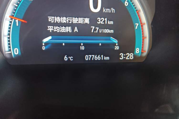 Used Honda Civic 2019 220TURBO CVT Dynamic Edition China VI Odometer Close Up