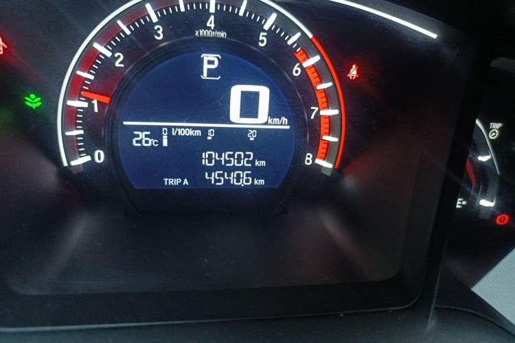 Used Honda Civic 2019 180TURBO CVT Shangyue Edition China V Emission Standard Odometer Close Up