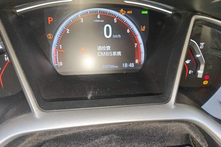 Used Honda Civic 2019 220TURBO CVT Ignition Edition China V Emission Standard Odometer Close Up