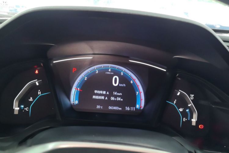 Used Honda Civic 2019 180TURBO CVT Shangdong Edition China VI Odometer Close Up
