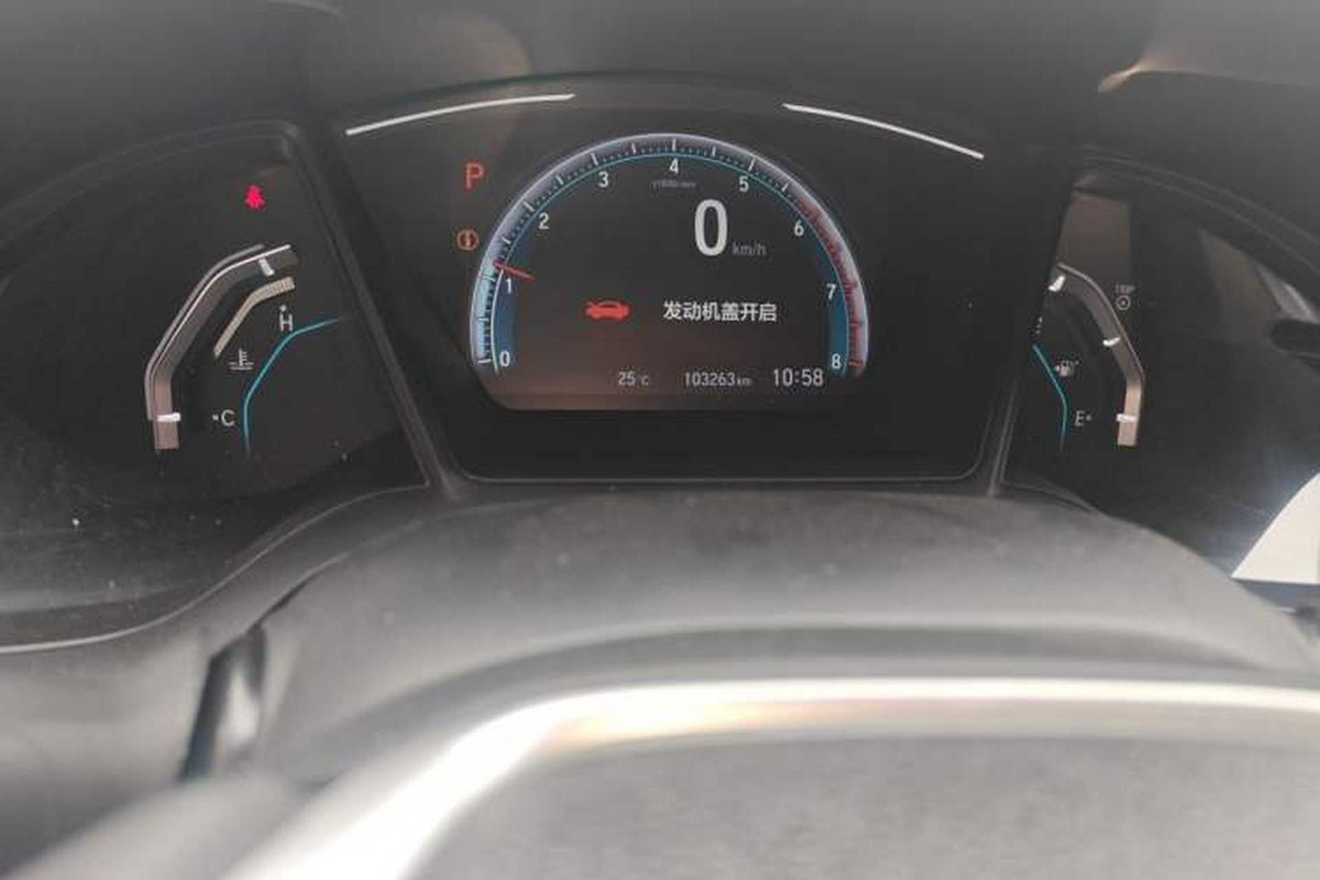 Used Honda Civic 2019 180TURBO CVT Shangqing Edition China V Odometer Close Up