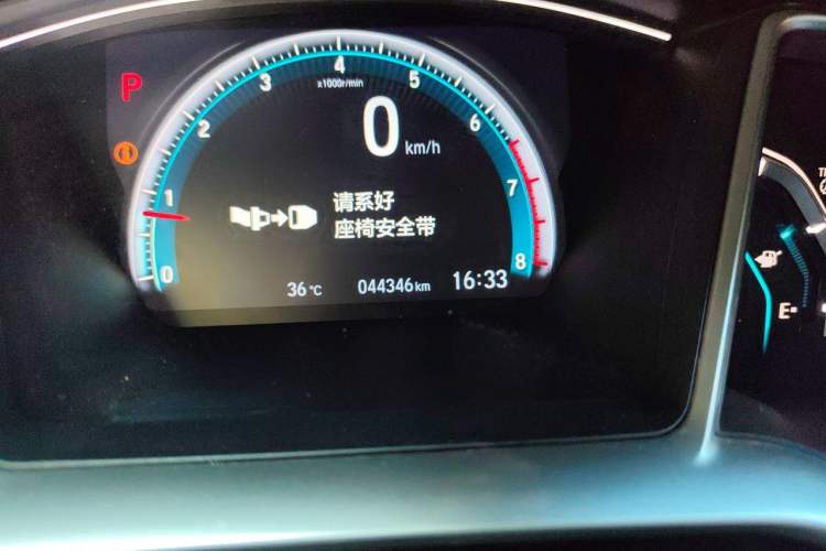 Used Honda Civic 2019 220TURBO CVT Dynamic Edition China VI Odometer Close Up