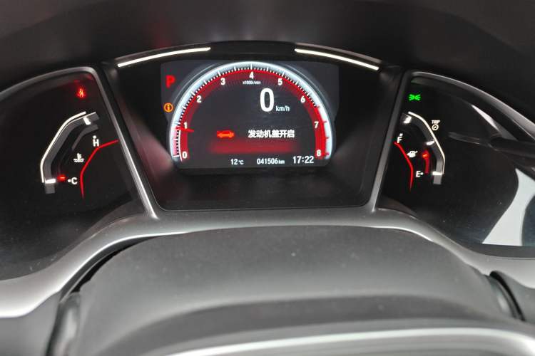 Used Honda Civic 2019 220TURBO CVT Dynamic Edition China VI Emission Standard Odometer Close Up