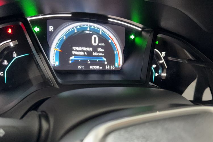 Used Honda Civic 2019 180TURBO CVT Shangdong Edition China VI Odometer Close Up