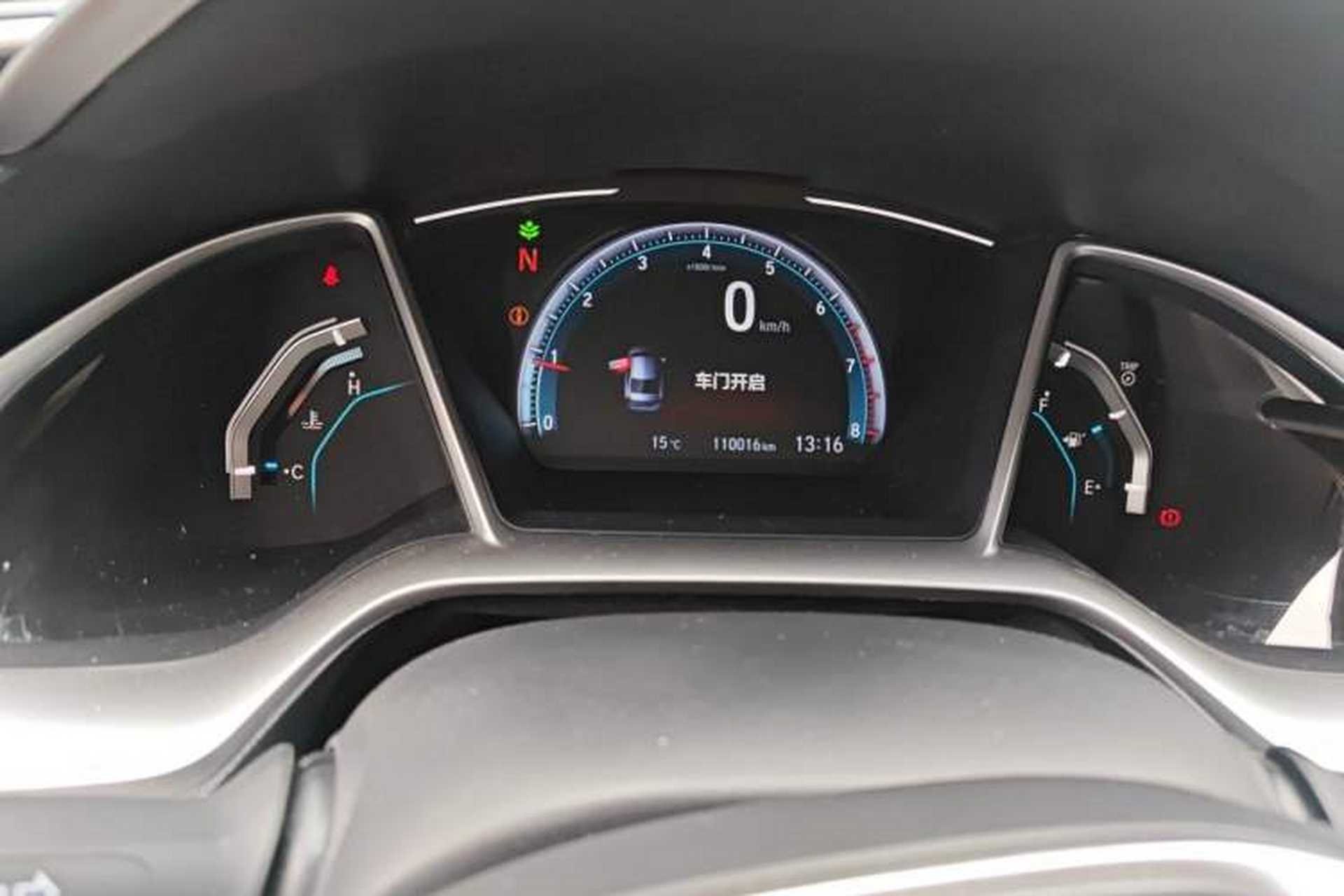Used Honda Civic 2019 220TURBO CVT Power Edition China VI Emission Standard Odometer Close Up