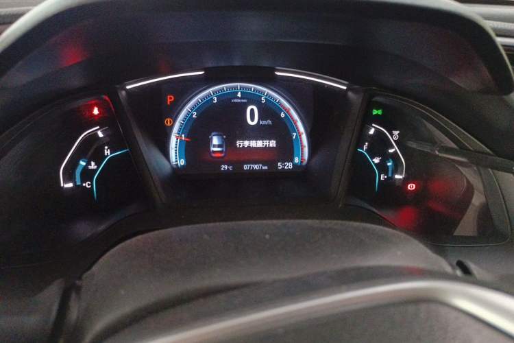 Used Honda Civic 2019 180TURBO CVT Shangqing Edition China VI Odometer Close Up