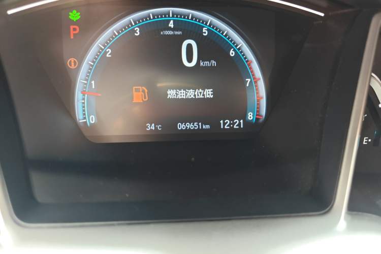 Used Honda Civic 2019 220TURBO CVT Dynamic Edition China VI Odometer Close Up