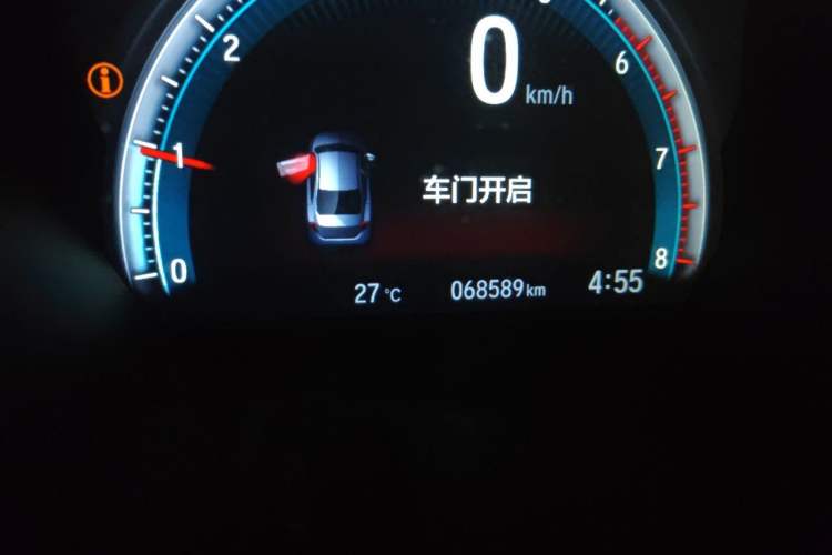 Used Honda Civic 2019 180TURBO CVT Shangqing Edition China VI Odometer Close Up