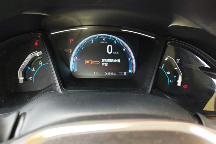 Used Honda Civic 2019 180TURBO CVT Shangdong Edition China VI Odometer Close Up