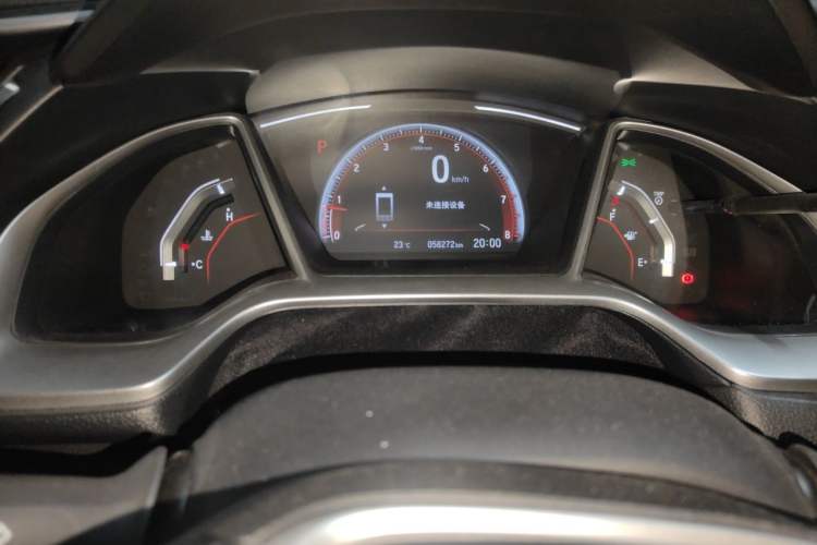 Used Honda Civic 2019 220TURBO CVT Dynamic Edition China VI Emission Standard Odometer Close Up