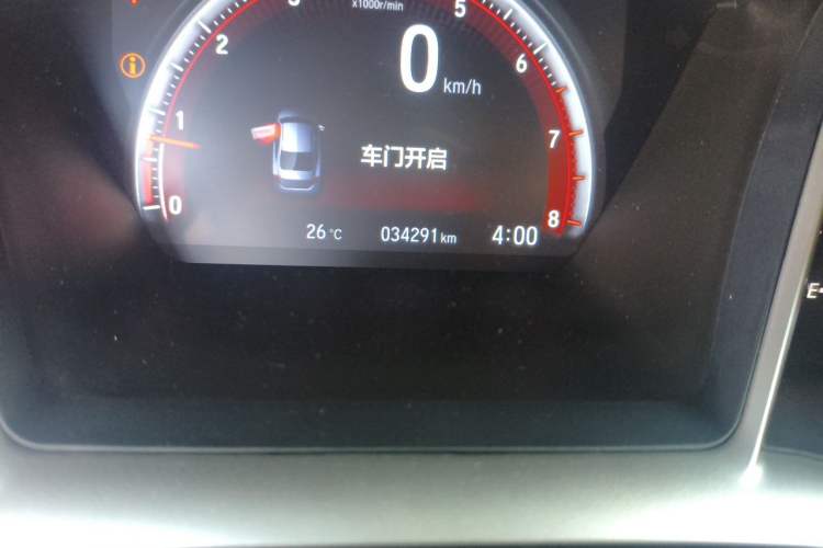 Used Honda Civic 2019 220TURBO CVT Dynamic Edition China VI Emission Standard Odometer Close Up