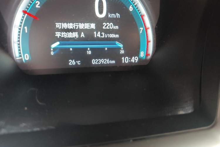 Used Honda Civic 2019 220TURBO CVT Dynamic Edition China VI Odometer Close Up