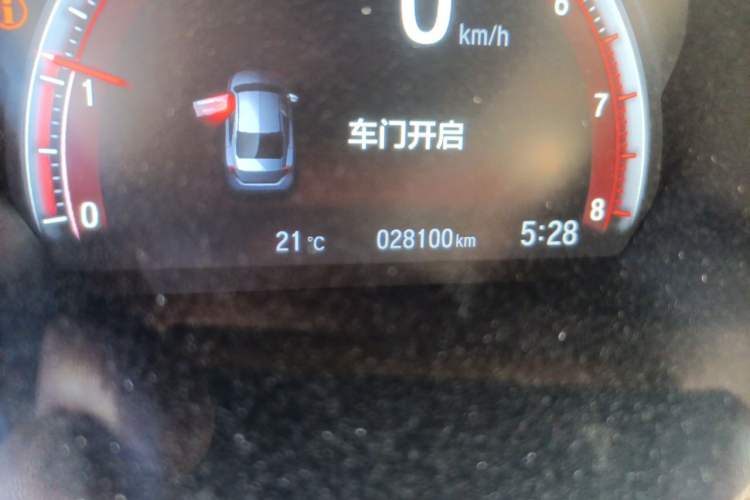 Used Honda Civic 2019 220TURBO CVT Ignition Edition China VI Emission Standard Odometer Close Up