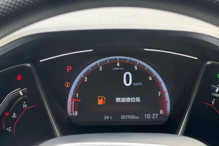 Used Honda Civic 2019 220TURBO CVT Dynamic Edition China VI Emission Standard Odometer Close Up