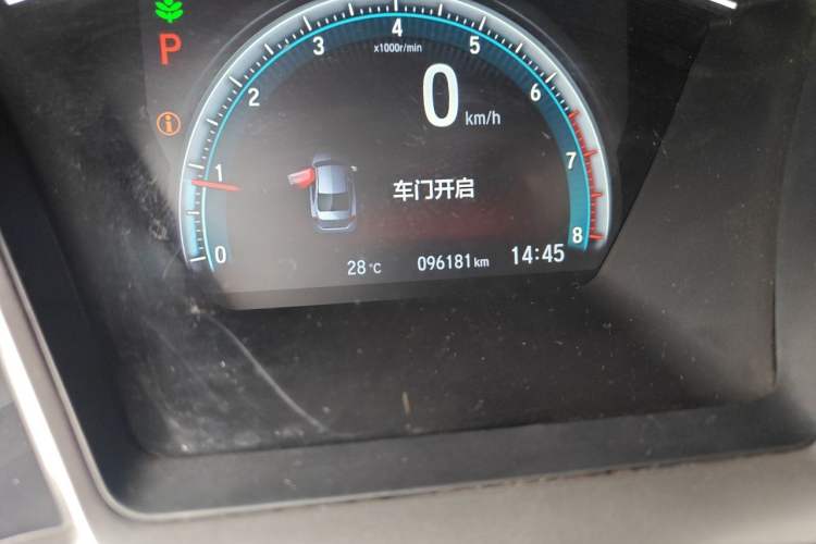 Used Honda Civic 2019 220TURBO CVT Power Edition China VI Emission Standard Odometer Close Up
