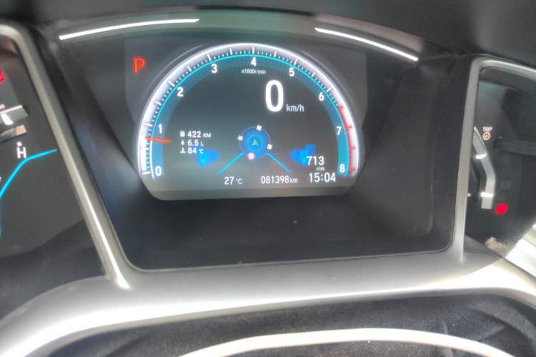 Used Honda Civic 2019 220TURBO CVT Dynamic Edition China VI Odometer Close Up