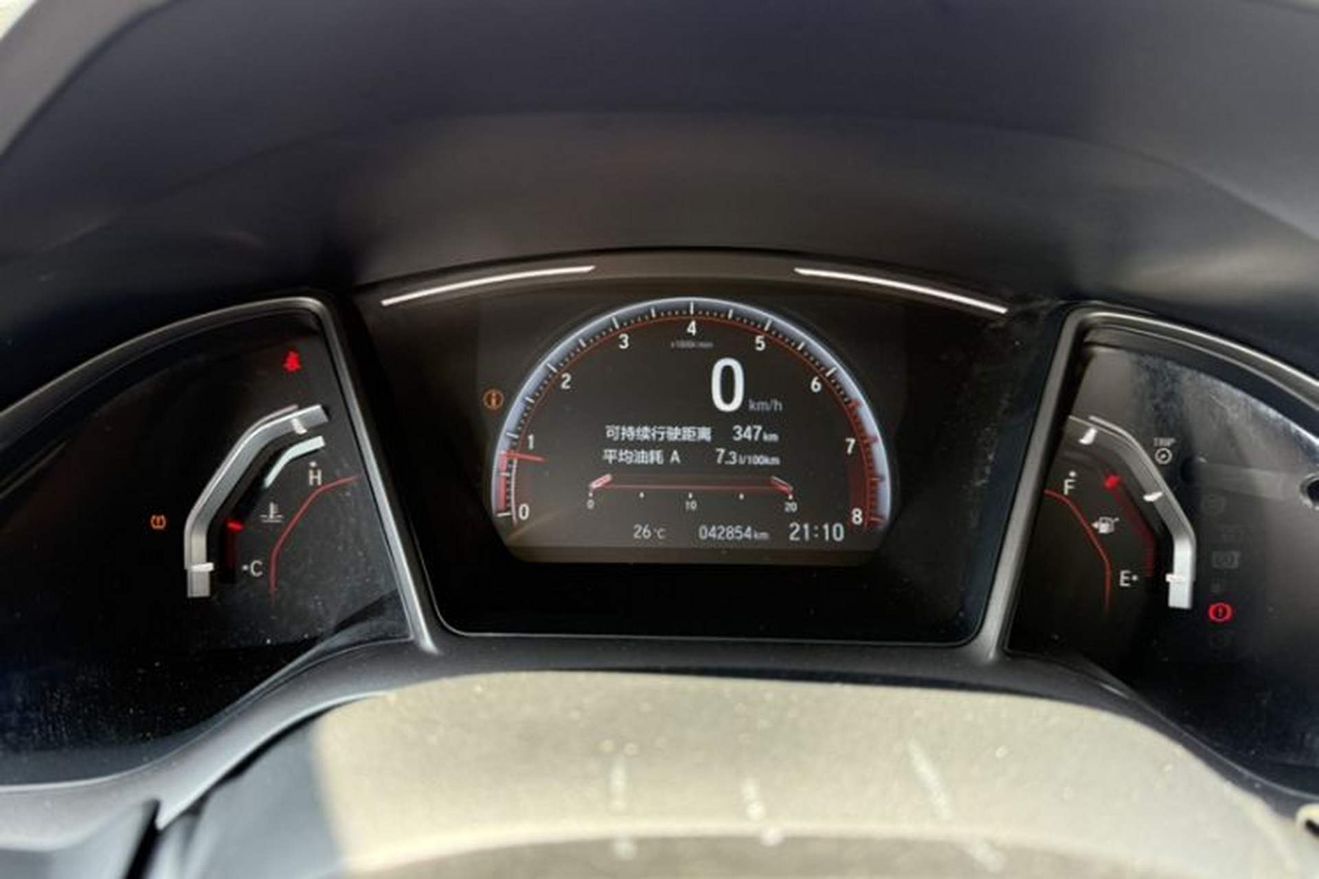 Used Honda Civic 2021 HATCHBACK 220TURBO Manual Driving Pleasure Control Odometer Close Up