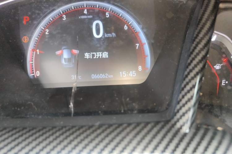 Used Honda Civic 2021 HATCHBACK 220TURBO CVT Trendy Cool Edition Odometer Close Up