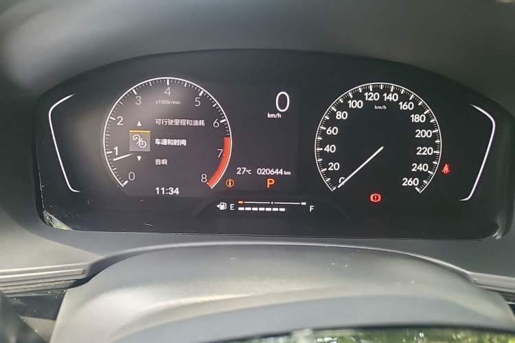Used Honda Civic 2022 180TURBO CVT Shangdong Edition Odometer Close Up