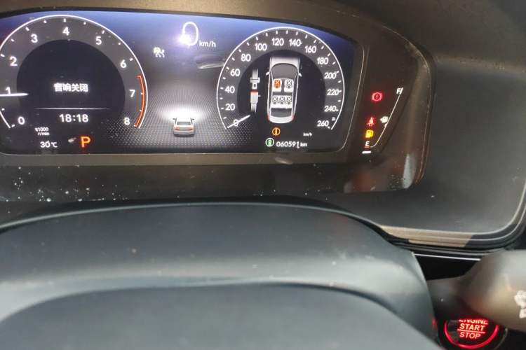 Used Honda Civic 2022 240TURBO CVT Dynamic Edition Odometer Close Up