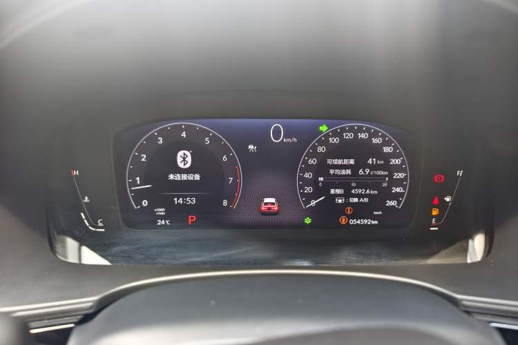 Used Honda Civic 2022 240TURBO CVT Dynamic Edition Odometer Close Up