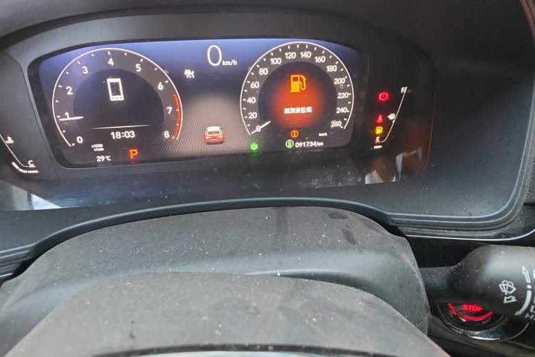 Used Honda Civic 2022 240TURBO CVT Dynamic Edition Odometer Close Up