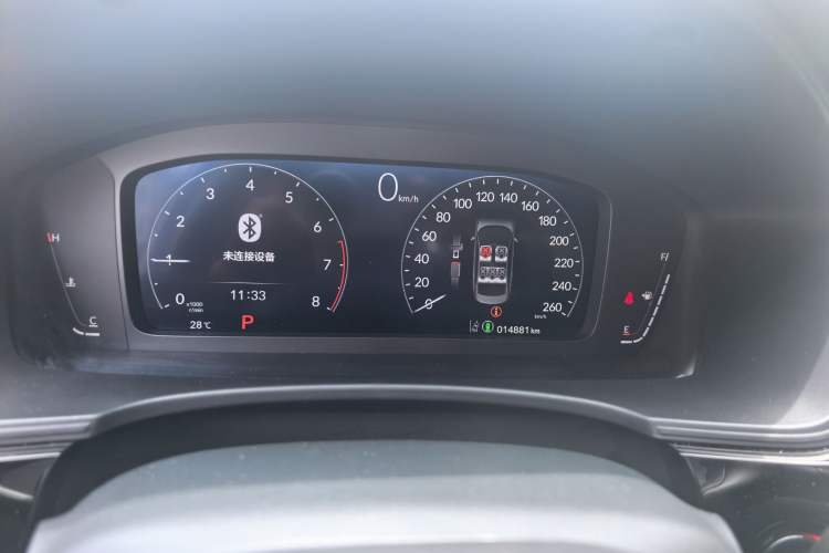 Used Honda Civic 2022 240TURBO CVT Dynamic Edition Odometer Close Up