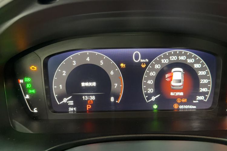 Used Honda Civic 2022 240TURBO CVT Dynamic Edition Odometer Close Up
