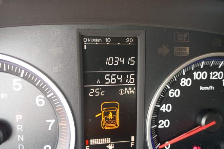 Used Honda CR-V 2007 2.4L automatic four-wheel drive luxury edition Odometer Close Up