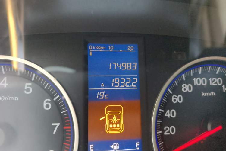 Used Honda CR-V 2010 2.0L manual two-wheel drive urban version Odometer Close Up