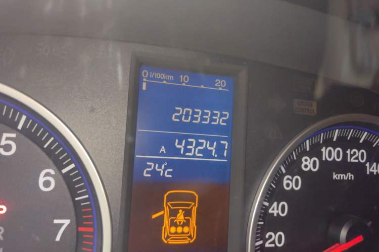Used Honda CR-V 2010 2.0L Automatic Four-Wheel Drive Classic Edition Odometer Close Up