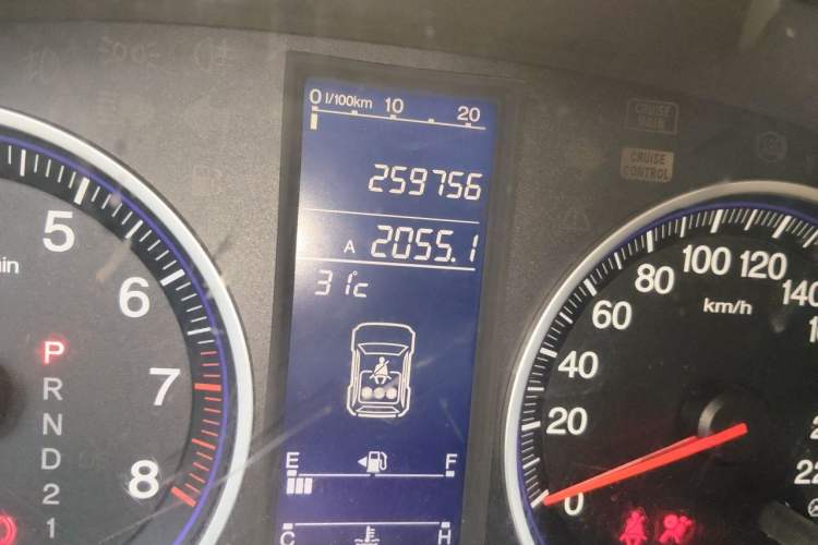 Used Honda CR-V 2010 2.0L Automatic Four-Wheel Drive Classic Edition Odometer Close Up
